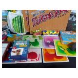 Assorted Game and Toy Collection with Tailgate Toss and Microscope