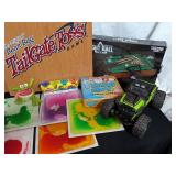 Assorted Game and Toy Collection with Tailgate Toss and Microscope