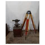 Antique Dietzgen Transit Level with Wooden Tripod