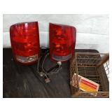 Pair of Dodge Tail Lights with Wiring Harness