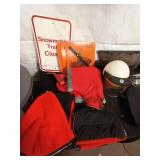 Collection of Snowmobile Gear, Vintage Rally Memorabilia