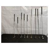 Set of 10 Various Golf Clubs Including Putters and Wedges