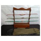 Set of 3 Vintage Bows Including Paul Bunyan Branded Bow with Rack