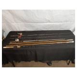 Collection of 5 Fishing Rods with Reels - Mixed Styles