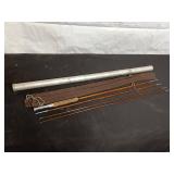 Vintage Genuine Tonkin Split Bamboo Fly Fishing Rod with Case