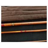 Vintage Genuine Tonkin Split Bamboo Fly Fishing Rod with Case