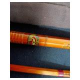 Vintage Genuine Tonkin Split Bamboo Fly Fishing Rod with Case