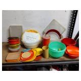 Large Assortment of Vintage Tupperware Containers with Lids