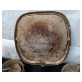 Vintage Kitchenware Collection with Wagner Ware Griddle, Pots, and Rolling Pins