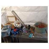 Assorted Pet Supplies Including Chains, Leashes, and Accessories