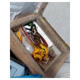 Assorted Pet Supplies Including Chains, Leashes, and Accessories