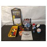 NASCAR Collectible Set with Pool Balls and Harley-Davidson Book