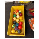 NASCAR Collectible Set with Pool Balls and Harley-Davidson Book