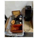 Assorted Household Items Including Lamps, Microwave, and Frames