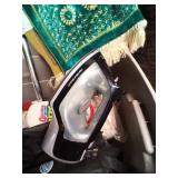 Assorted Household Items Including O-Cedar Mop and Hamilton Beach Iron