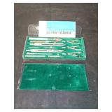 Vintage Drafting Tool Set with Metric Manual in Case