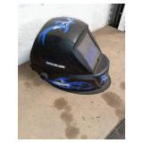 Chicago Electric Welding Mask with Blue Flame Design