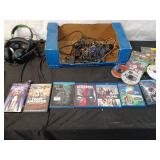 Gaming  Lot with Controllers, DVDs, and Blu-rays