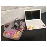 Used HP Laptop with Floral Design and Charger