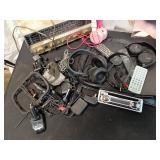 Vintage Music and Audio Collection with Speakers and Accessories