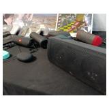 Vintage Music and Audio Collection with Speakers and Accessories