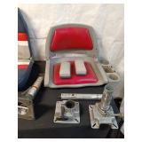 Assorted Marine Boat pedistol Seat Mounts and Cushions