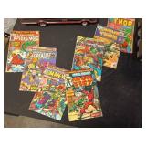 Vintage Batmobile Toy Car and Batman Figure with Comic Book Collection