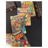 Vintage Batmobile Toy Car and Batman Figure with Comic Book Collection