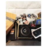 Vintage Music Collection Including Vinyl Records, Cassette Tapes, and More