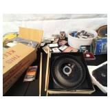 Vintage Music Collection Including Vinyl Records, Cassette Tapes, and More