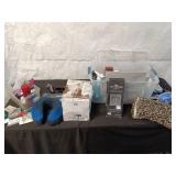 Mixed Household and Personal Care Items Including Foot Massager, Power Nebulizer, and Grooming Tools