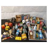 Assorted Collection of Paints, Stains, and Tools