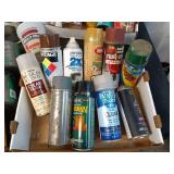 Assorted Collection of Paints, Stains, and Tools