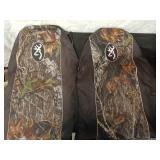 Collection of Garage Items: Folding Chairs, Bicycles, and Hand Trucks