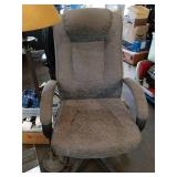 Varied Office and Household Items Including Chairs, Lamp, and Supplies