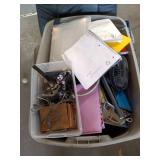 Varied Office and Household Items Including Chairs, Lamp, and Supplies