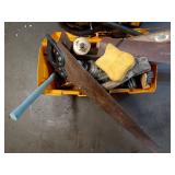 Assorted Hand Tools with Yellow Toolbox