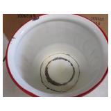 Vintage Enamel Covered Pot