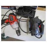 B&D Drill, Craftsman Sander, Saw