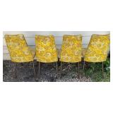 Four Vintage MCM Vinyl Virtue of California Dining Room High Back Chairs - Virtue Bros.