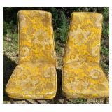 Four Vintage MCM Vinyl Virtue of California Dining Room High Back Chairs - Virtue Bros.