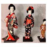 Vintage Japanese Kimono Geisha Dolls