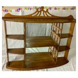 Vintage 5 Tier Wall Hanging Display Rack with Mirror Backing