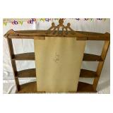 Vintage 5 Tier Wall Hanging Display Rack with Mirror Backing
