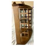 Vintage 5 Tier Wall Hanging Display Rack with Mirror Backing