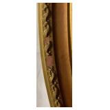 Vintage Oval Ornate Gold-Toned Mirror