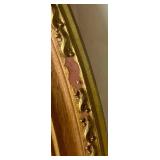 Vintage Oval Ornate Gold-Toned Mirror