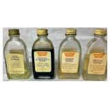 Vintage Watkins Case and Glass Bottles of Flavorings and Extracts