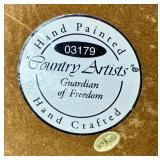 Country Artists Hand Painted and Crafted "Guardian of Freedom" Eagle Sculpture 03179