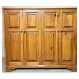 "The Collector" Pine Dual Sided Bifold Door Cabinet for Storing Art Prints/Artwork